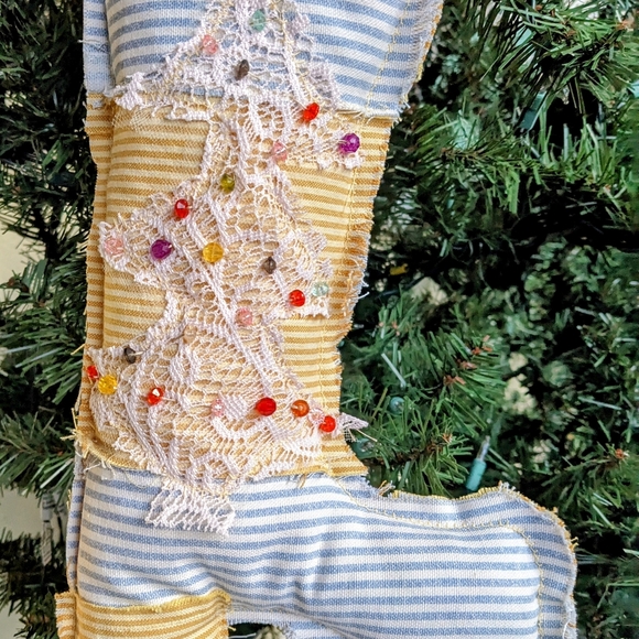 OOAK Handmade Christmas Stocking Perfect Gift for Teachers, Friends, Coworkers - Picture 5 of 5